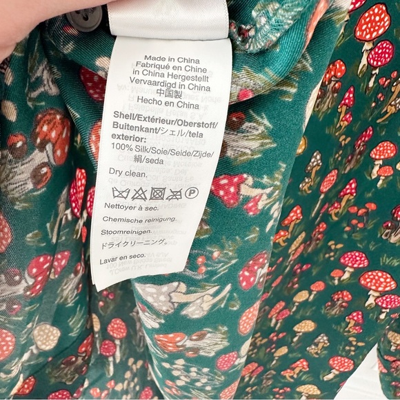 J Crew Collection Mushroom Floral Ruffle Collar Top - Picture 9 of 9